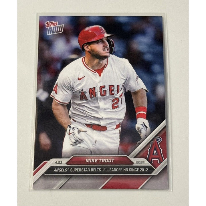 Mike Trout* Leadoff HR Since 2012 - 2024 MLB TOPPS NOW - MLB LA Angels Card 115*