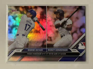 Shohei Ohtani 731SP PASSES HENDERSON W/ 14H HR/SB GAME 2024 Topps Now LA Dodgers