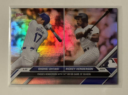 Shohei Ohtani 731SP PASSES HENDERSON W/ 14H HR/SB GAME 2024 Topps Now LA Dodgers