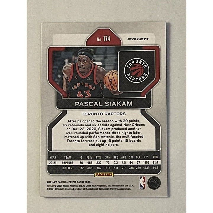PASCAL SIAKAM* : 2021-22 Prizm PURPLE PULSAR Refractor SSP - NBA Toronto RAPTORS