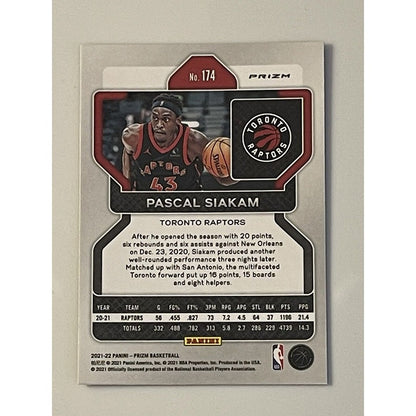PASCAL SIAKAM* : 2021-22 Prizm PURPLE PULSAR Refractor SSP - NBA Toronto RAPTORS