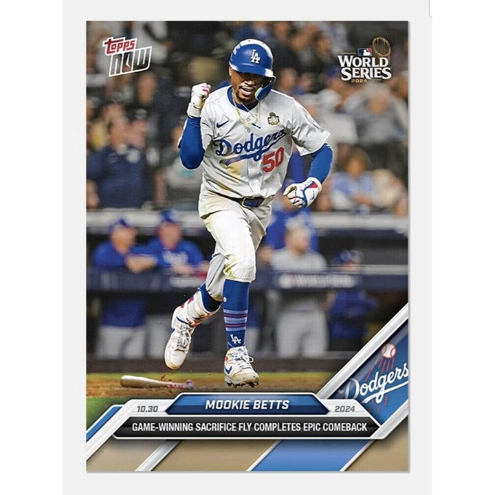 Mookie Betts* 2024 Topps NOW LA Dodgers SAC FLY - WORLD SERIES COMEBACK - READY!