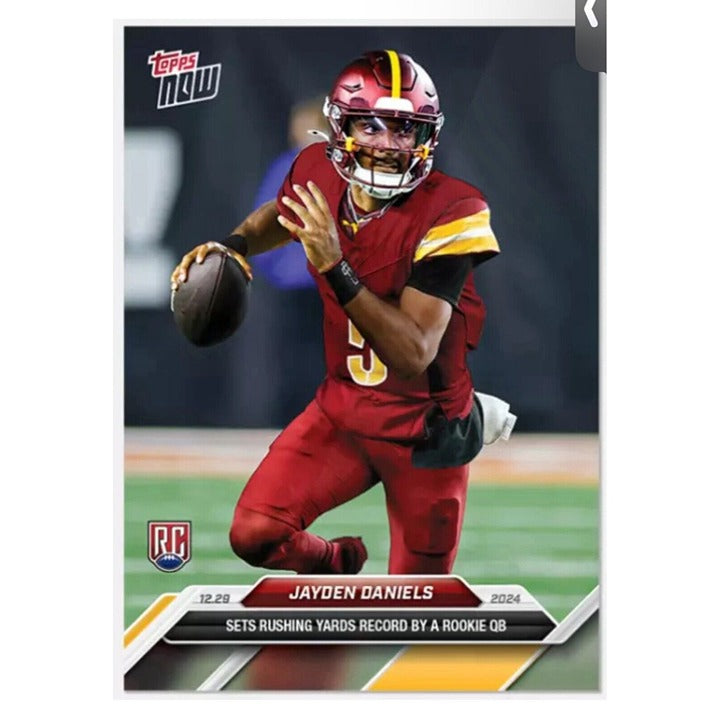 2024 Topps Now Jayden Daniels RC - NFL Commanders Rookie Rushing Record Catd #19