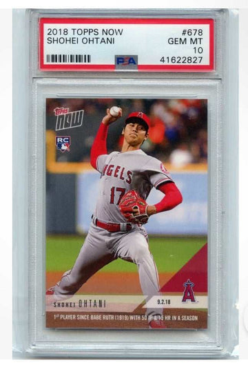 2018 Topps Now Shohei Ohtani rookie card #678 PSA 10 gem mint Angels pitcher and hitter limited edition