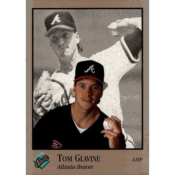 1992 Leaf Studio Tom Glavine* MLB Atlanta Braves Baseball Card #4 - Hall of Fame