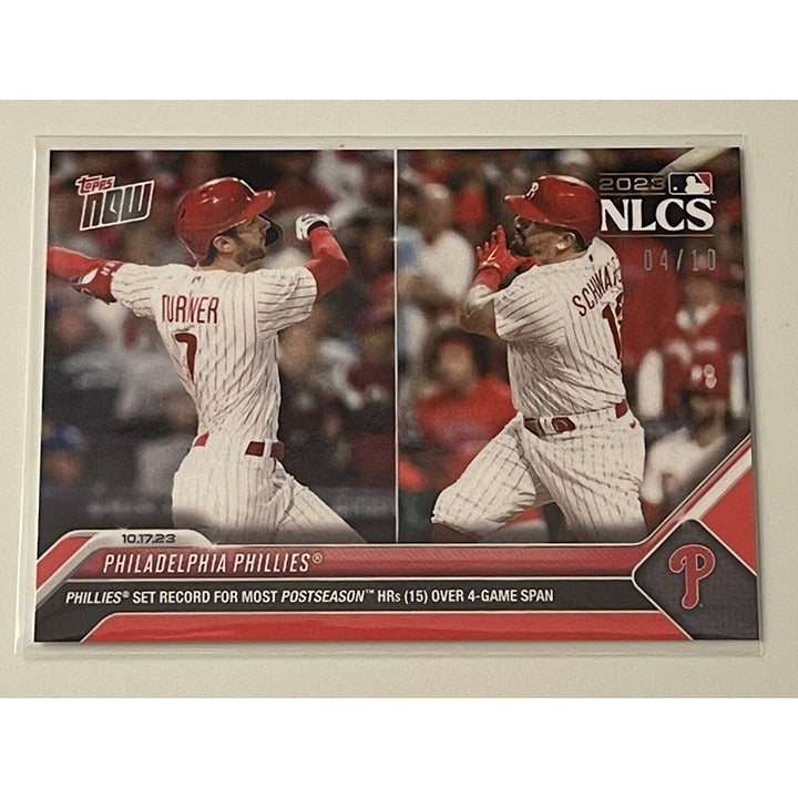 2023 MLB Topps Now Bryce Harper Kyle Schwarber 4/10 NLCS  MLB Phillies 1013 Card