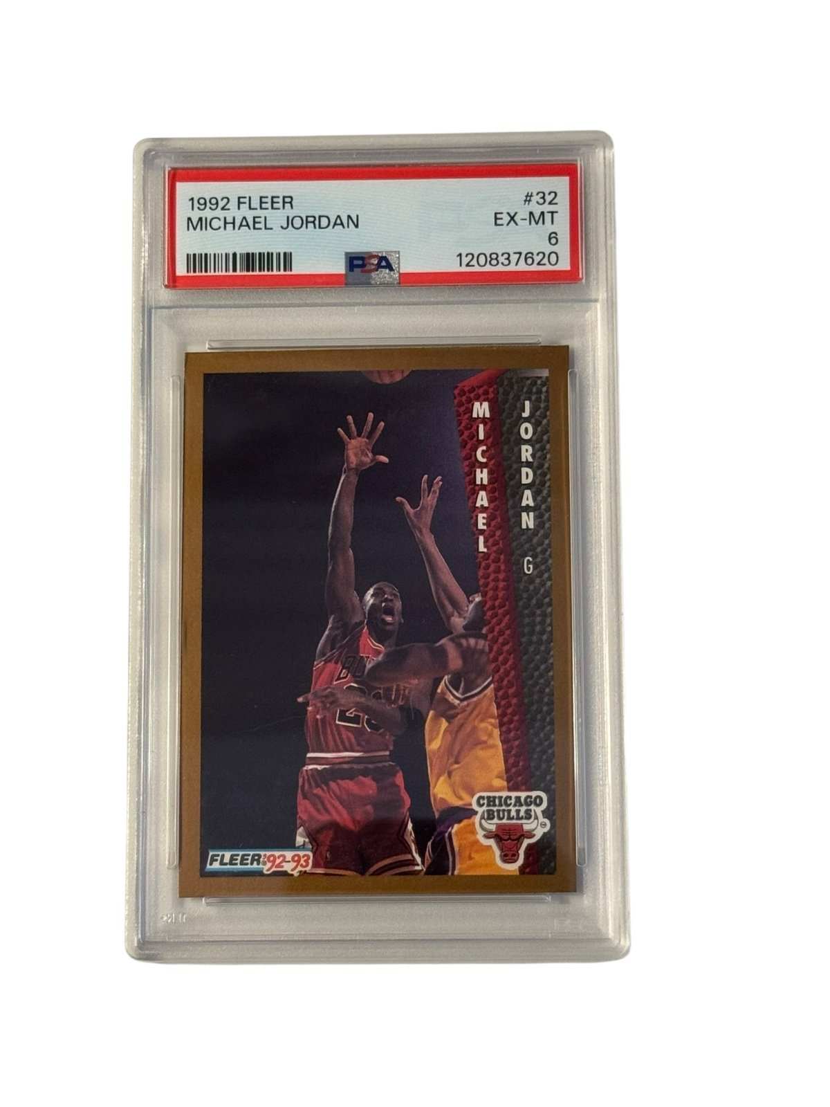 1992 Fleer Michael Jordan #32 PSA 6 EX MT Chicago Bulls basketball card vintage collectible