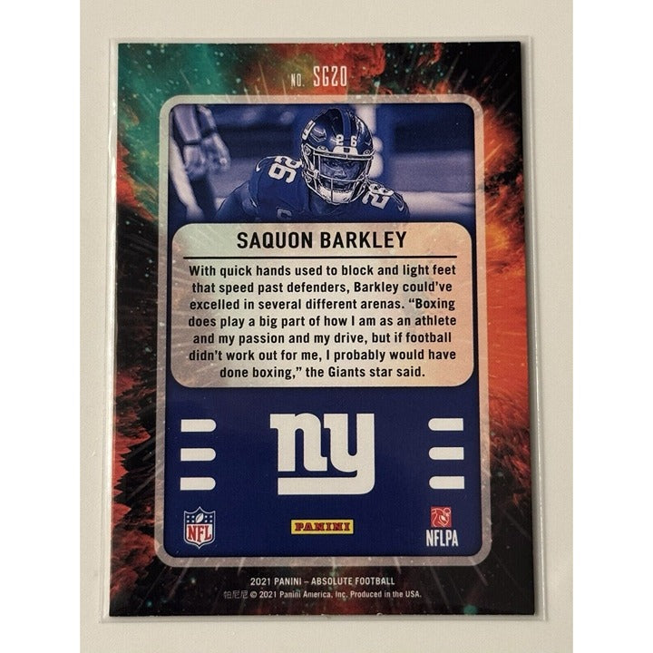 2021 Panini Absolute Football Saquon Barkley - Star Gazing #SG20 - NFL NY Giants