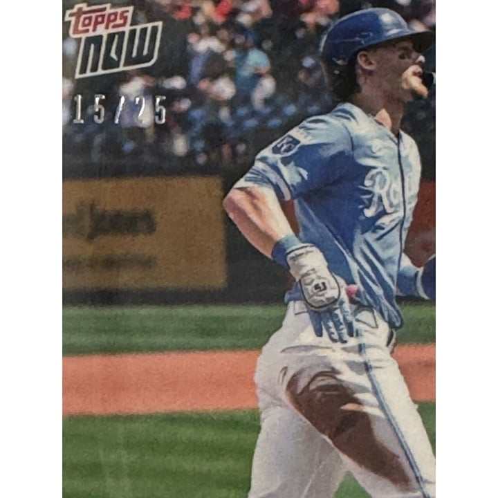 1525 Bobby Witt Jr. 2024 Topps Now Blue Parallel Royals baseball card numbered 15 of 25