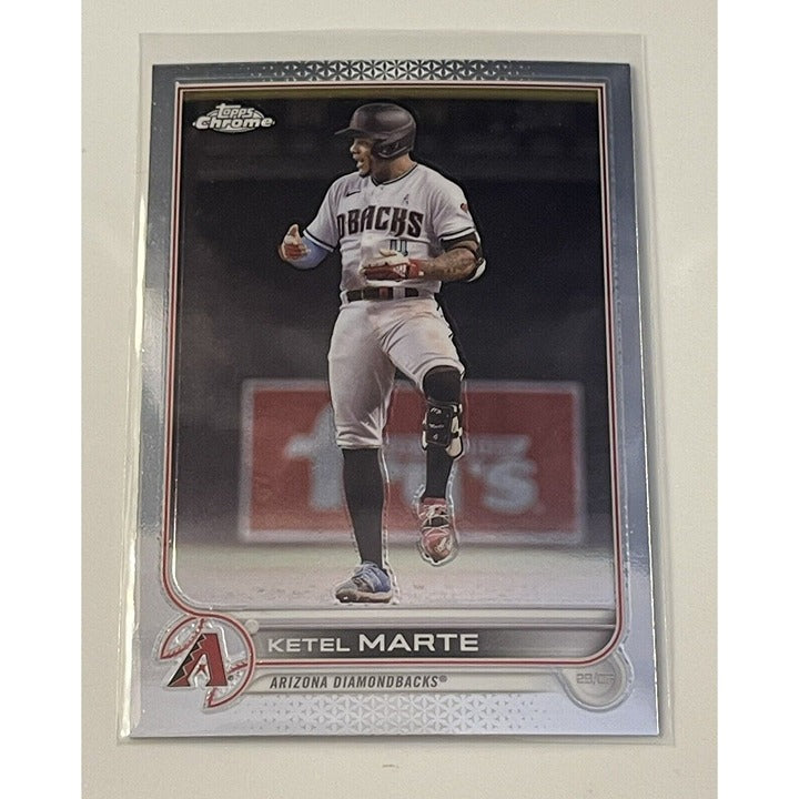 2022 Topps Chrome Ketel Marte MLB Base Prism Card #124 MLB Arizona Diamondbacks*