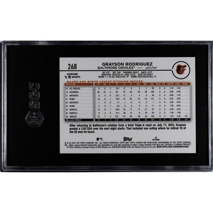 2024 Topps Chrome Grayson Rodriguez MLB Baltimore Orioles Baseball #268 - SGC 10