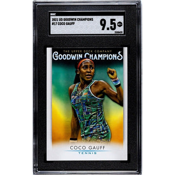 Coco Gauff RC 2021 Upper Deck Goodwin Champions Turquoise Parallel Tennis 17 ATP