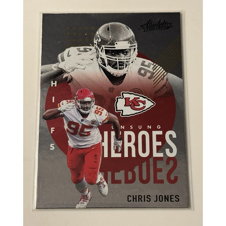 Chris Jones* 2021 Panini Absolute Unsung Heroes NFL Chiefs Red Parallel SP #UH8*