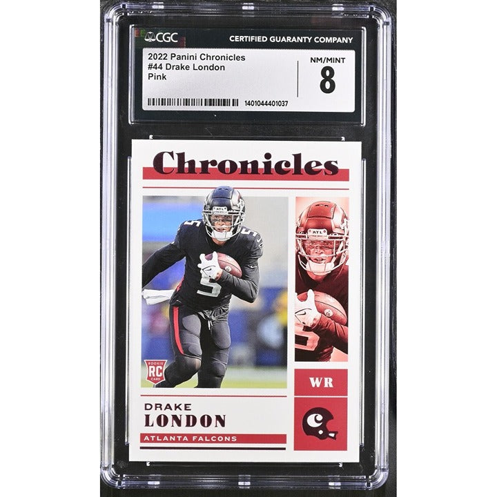 2022 Panini Chronicles - NFL Atlanta Falcons - Drake London - #44 - CGC 8 - RC
