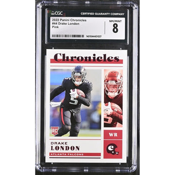 2022 Panini Chronicles - NFL Atlanta Falcons - Drake London - #44 - CGC 8 - RC
