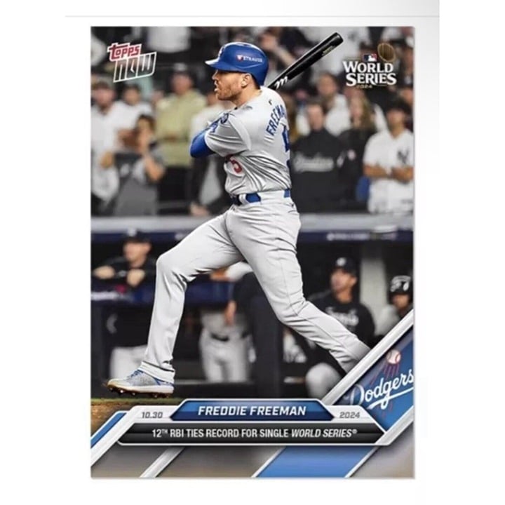 Freddie Freeman 2024 MLB Topps NOW® LA Dodgers Card 880 World Series MVP! READY!