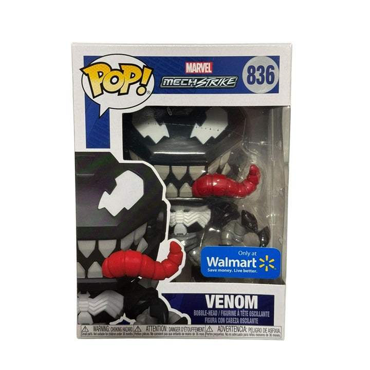 Marvel Funko Pop Mech Strike Venom figure in original unopened Walmart exclusive box number 836