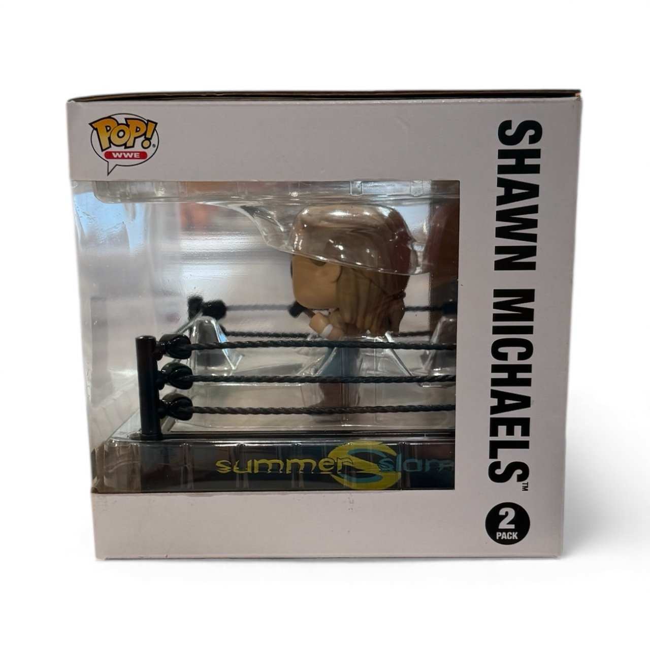 NEW-SEALED Triple H & Shawn Michaels WWE Summerslam Funko Pop 2-Pack in display ring box