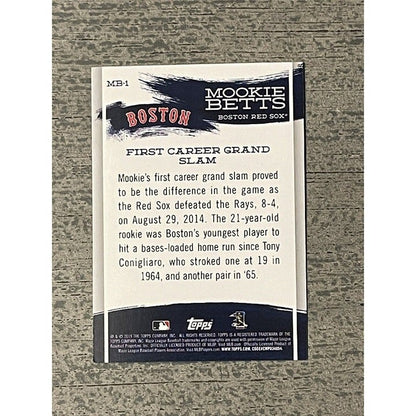 2019 Topps Mookie Betts*- Highlights MLB Boston Red Sox/LA Dodgers - Card #MB-1*