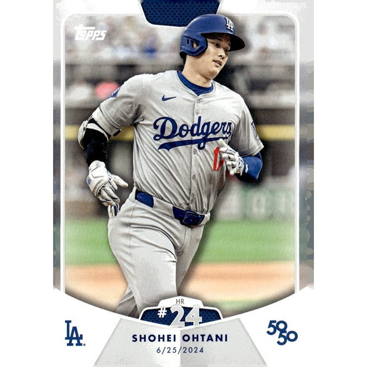 50/50 LIMITED EDITION! Shohei Ohtani MLB LA Dodgers 2024 TOPPS NOW Season #HR 24