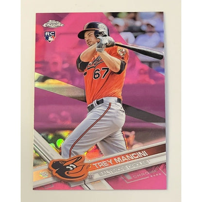 Trey Mancini RC 2017 Topps Chrome Refractor Card #47 Orioles/Astros WS Champion*