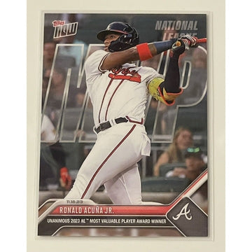 Ronald Acuna Jr. - 2023 MLB TOPPS NOW Card #OS17 - Unanimous NL MVP - MLB Braves