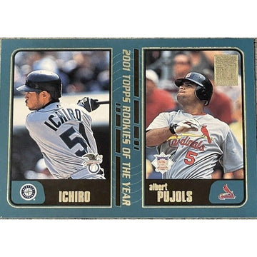 Albert Pujols / Ichiro Suzuki 2001 Topps #T99 MLB HOF Traded Rookies of the Year