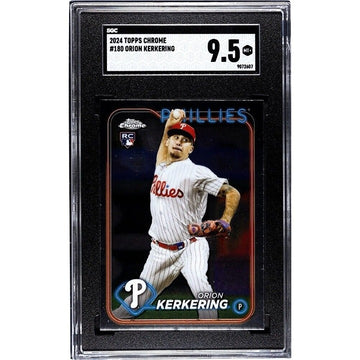 Orion Kerkering RC 2024 Topps Chrome Baseball #180 MLB Phillies Rookie - SGC 9.5