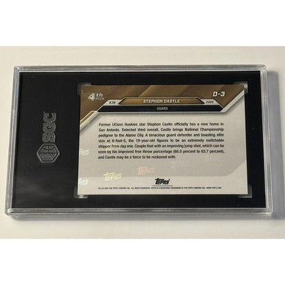 7/25* Stephon Castle 2024 Topps Now NBA #D-3 Draft Night Rookie SA Spurs SGC 10*