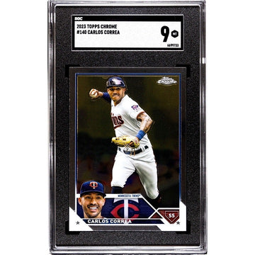 Carlos Correa 2023 Topps Chrome - MLB Minnesota Twins Baseball Card #140 - SGC 9