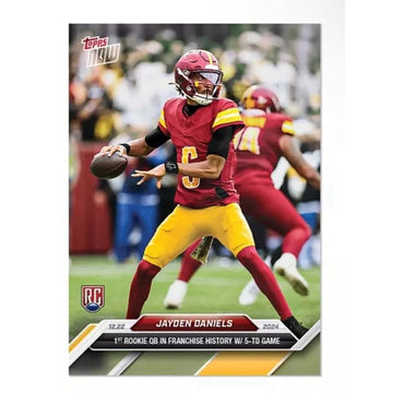 Jayden Daniels RC 2024 Topps NOW Card 16 - NFL Washington Commanders - 5 TD Game