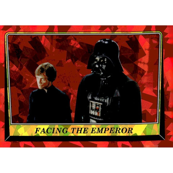 2023 Topps Chrome Sapphire Facing The Emporer Luke Skywalker Darth Vader Card 54