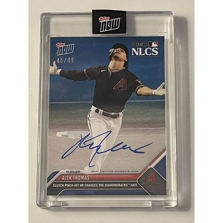 2023 Topps Now Alek Thomas* NLCS On-Card Auto 40/49 #1026 - MLB D’Backs IN HAND!