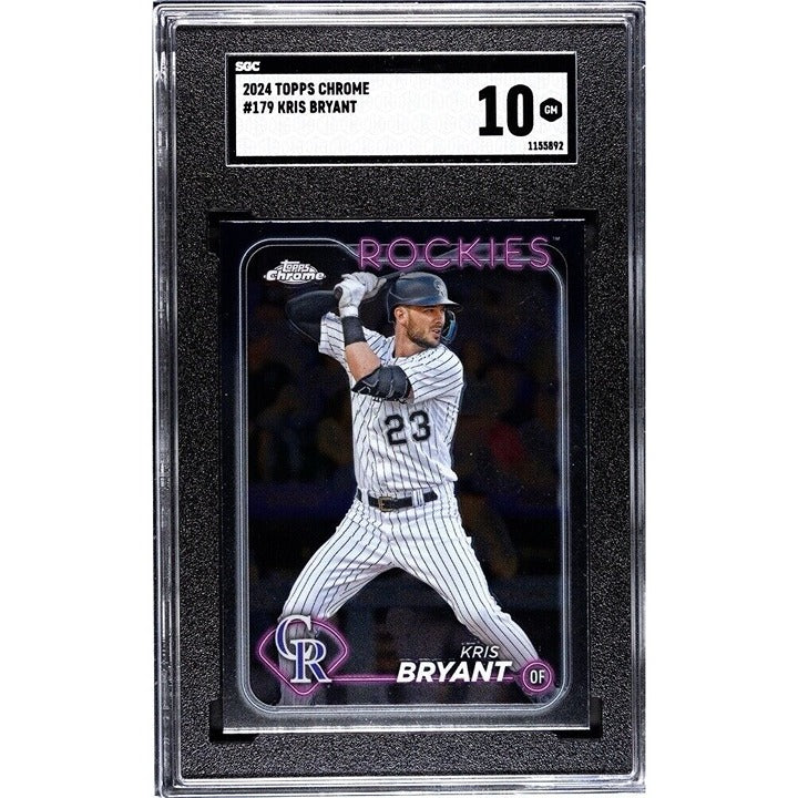 2024 Topps Chrome Kris Bryant MLB Colorado Rockies Baseball Edition #179 SGC 10*
