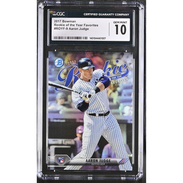 2017 Bowman Aaron Judge RC Rookie Of The Year - NY Yankees Card #ROYF-9 - CGC 10