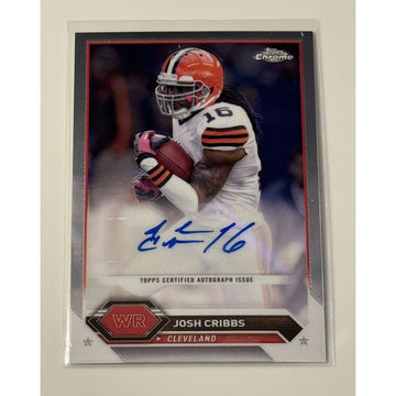 Josh Cribbs Auto* 2023 Topps Composite Chrome NFL Cleveland Browns Card #TCA-JC