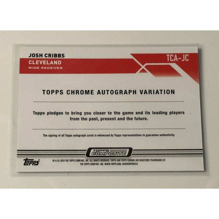Josh Cribbs Auto 2023 Topps Composite Chrome Cleveland Browns football card with authentic autograph