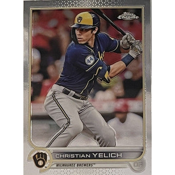 Christian Yelich  2022 Topps Chrome #210 Refractor MLB Milwaukee Brewers MINT!
