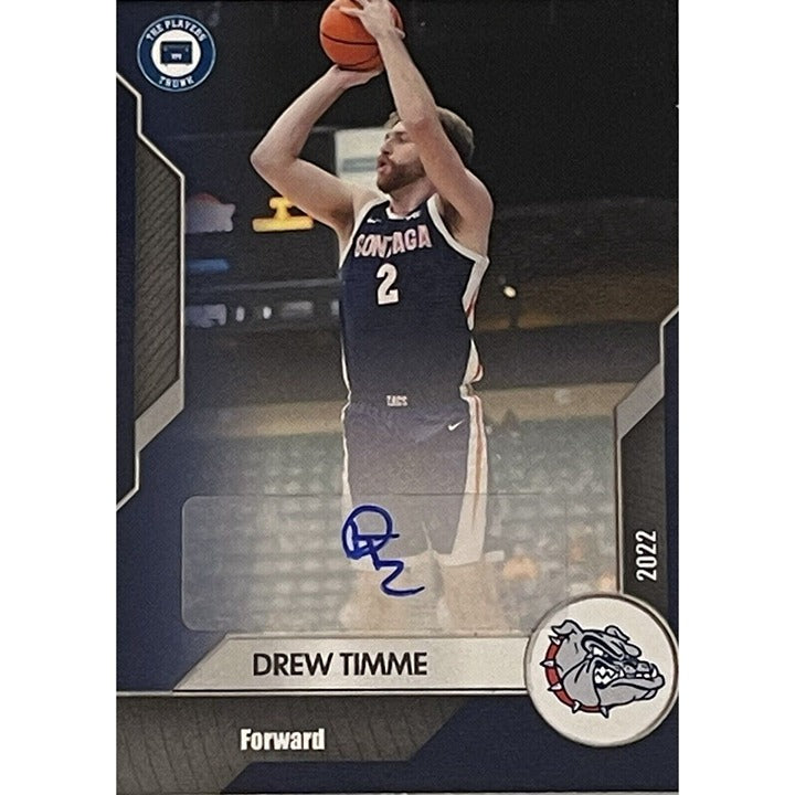 Drew Timme 15/25 AUTO 2022 Campus Collection Players Trunk Card Gonzaga Bulldogs
