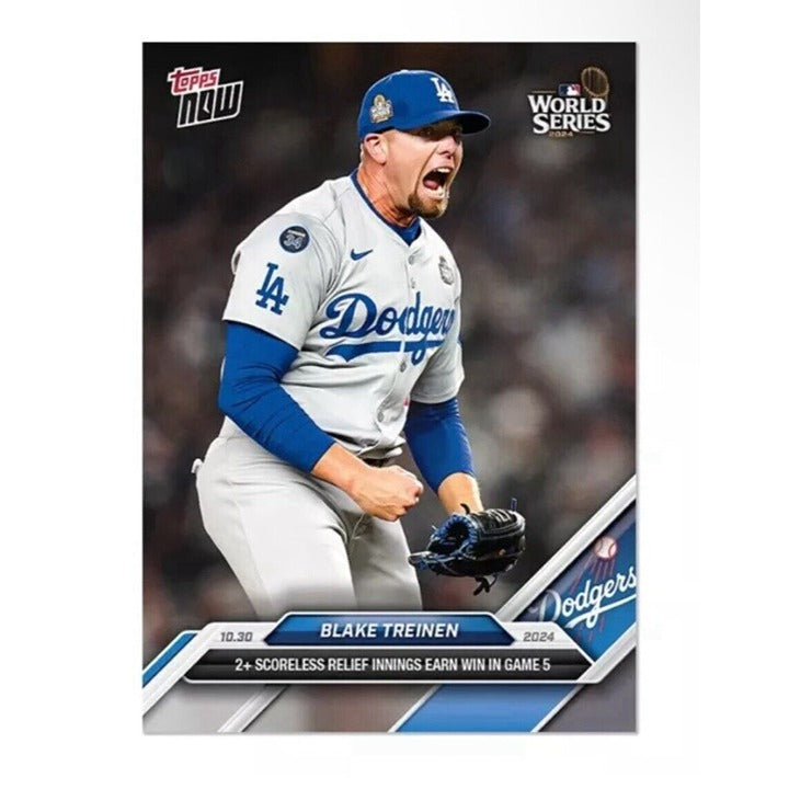 2024 MLB WS Topps NOW BLAKE TREINEN - WORLD SERIES LA Dodgers Card #883 - READY!