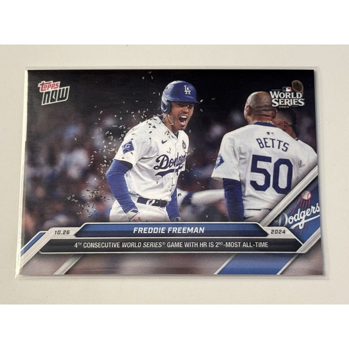 2 STARS! Freddie Freeman/Betts World Series HRs 2024 MLB Topps NOW #868 - READY!