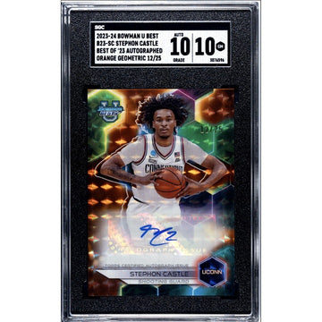 12/25* 2023-24 Bowman Best U Stephon Castle RC AUTO UCONN Refrc. #B23-SC SGC 10!