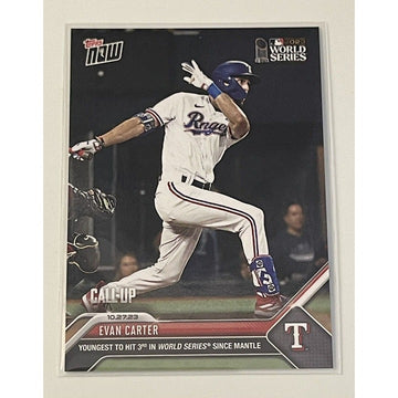 Evan Carter Call Up MLB Texas Rangers  2023 MLB TOPPS NOW® Card 1048 - PR: 1677*