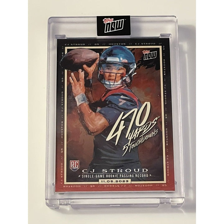 CJ Stroud RC 2023 Topps Now Football by Tyson Beck NFL Houston Texans Rookie CJ1