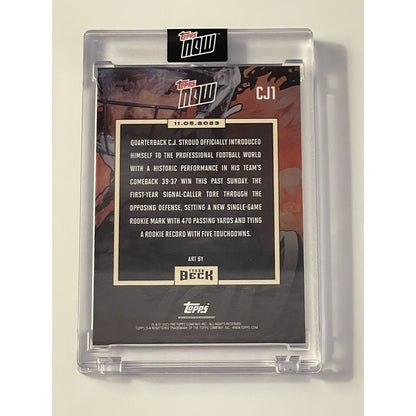 CJ Stroud RC 2023 Topps Now Football by Tyson Beck NFL Houston Texans Rookie CJ1