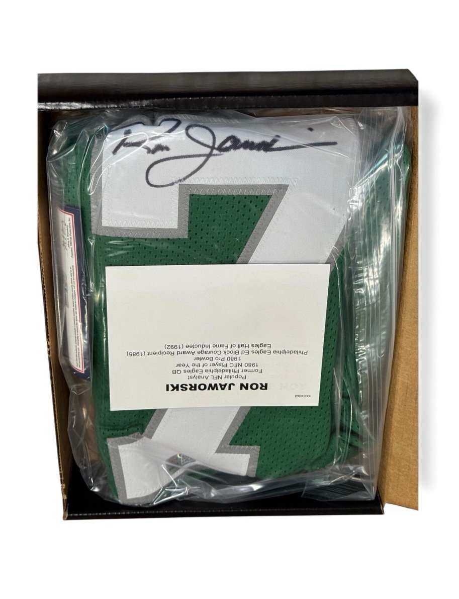 Ron Jaworski autographed Philadelphia Eagles jersey #7 with COA in protective packaging