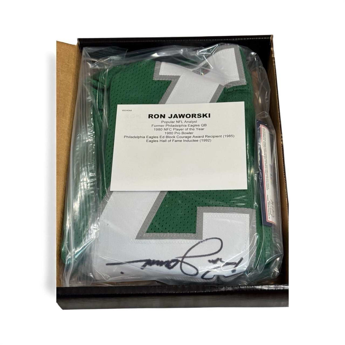Ron Jaworski autographed Philadelphia Eagles jersey #7 with COA in protective packaging