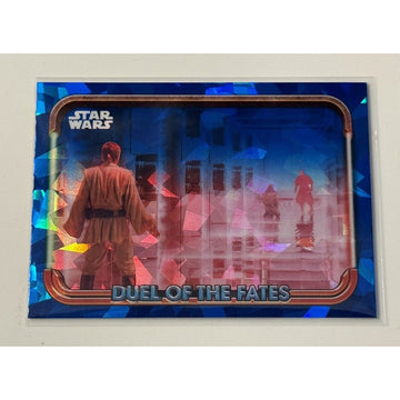 2024 Topps Chrome Sapphire Star Wars Dual of Fates Obi One Darth Separated Laser