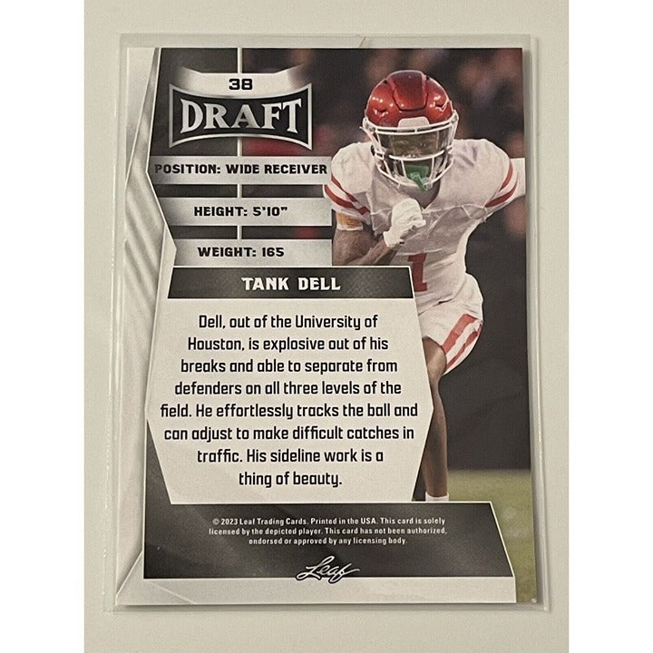 Tank Dell* RC 2023 Leaf Trading Football Rookie Card #38 - NFL Houston Texans WR