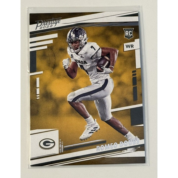 Romeo Doubs RC 2022 Panini Prestige NFL Green Bay Packers Football RC Card #329*